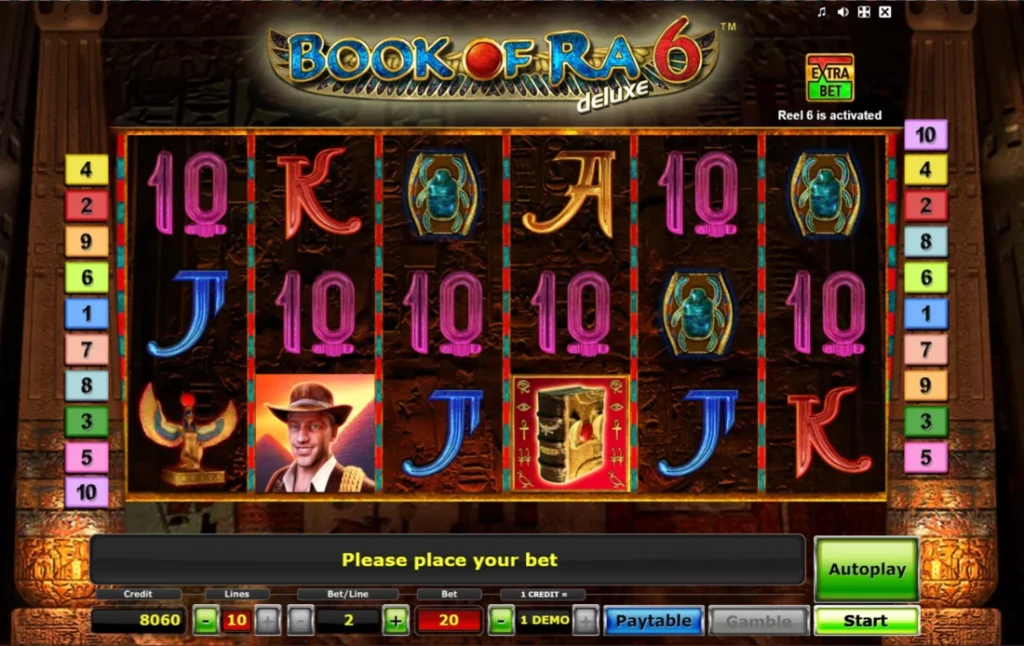 Book of Ra 6 Deluxe: teszt vége, 8060 kredit