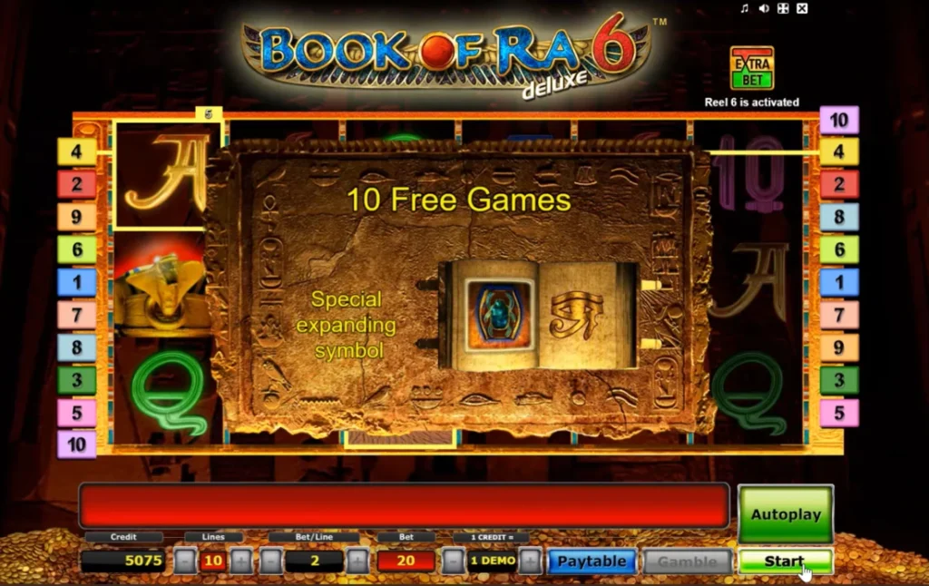 Book of Ra 6 Deluxe: kiterjedő szkarabeusz szimbólum