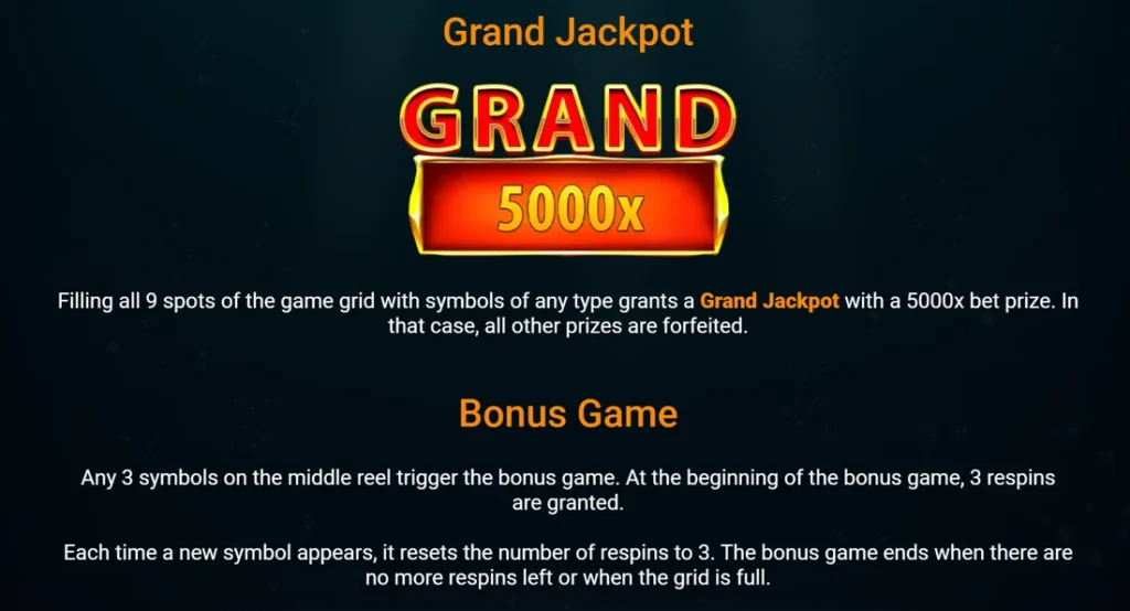 CoinSpin Fever: Grand jackpot bónuszjáték