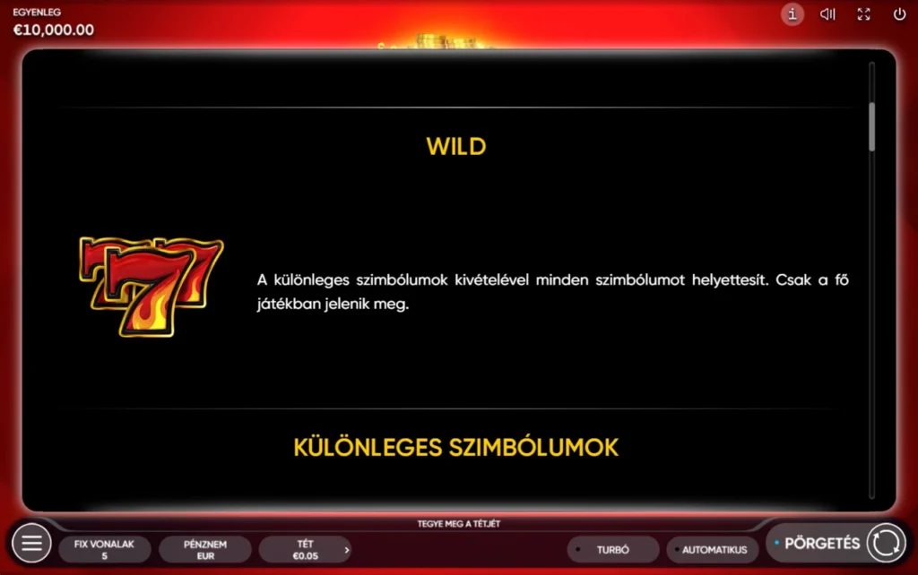Crown Coins: WILD hetes szimbólum helyettesít