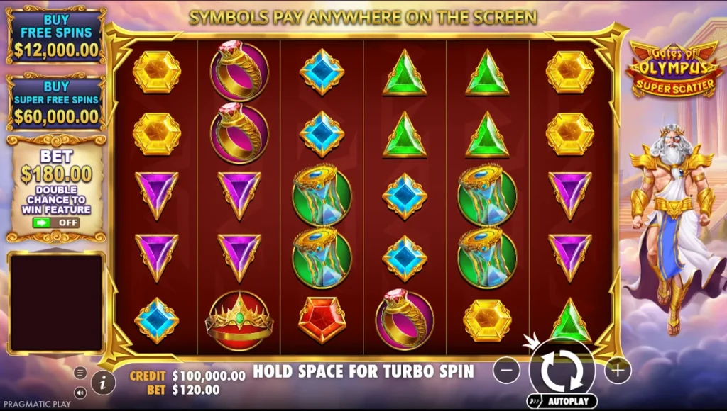 Gates of Olympus Super Scatter: teszt indulás