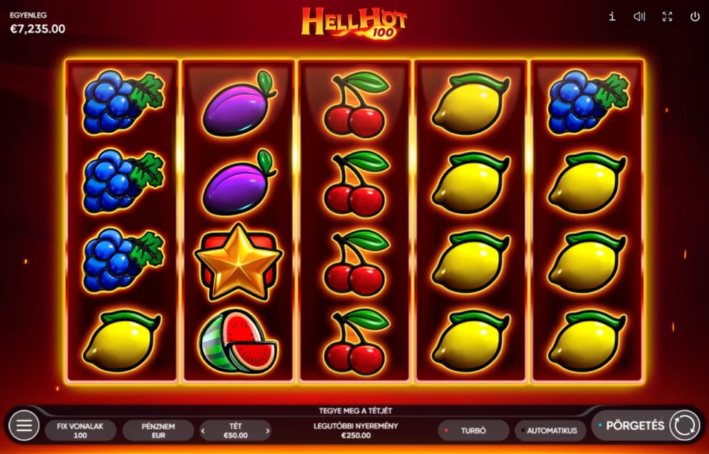 Hell Hot 100: teszt végeredmény egyenleg