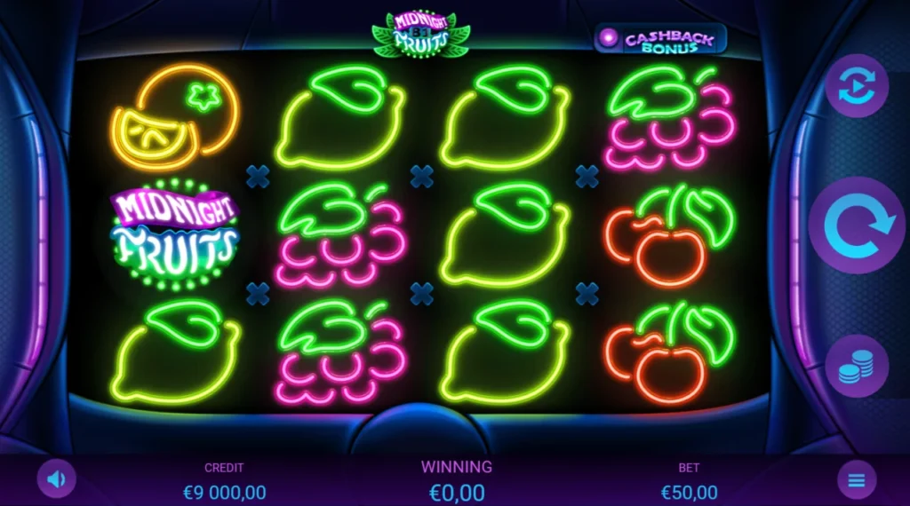 Midnight Fruits 81: Cashback Bonus aktiválódik harmincötödik kör
