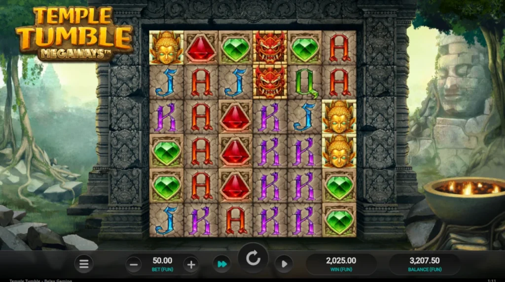 Temple Tumble Megaways: teszt végeredmény egyenleg