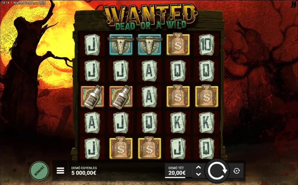 Wanted Dead or a Wild: teszt kezdő egyenleg