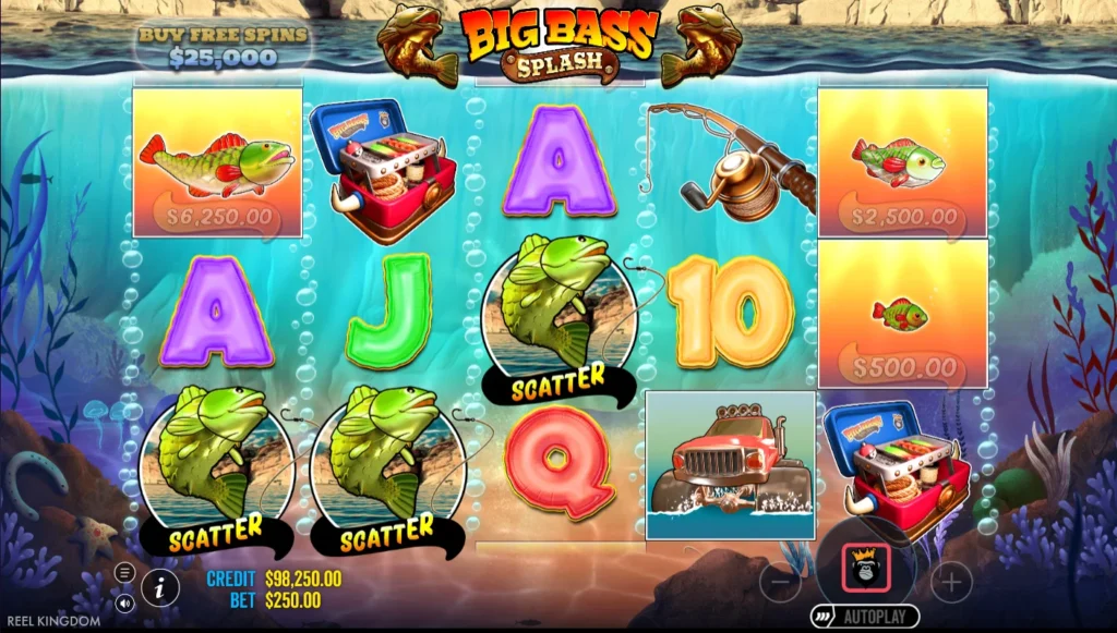 Big Bass Splash: három Scatter a hetedik körben, pénzhalak a sarokban