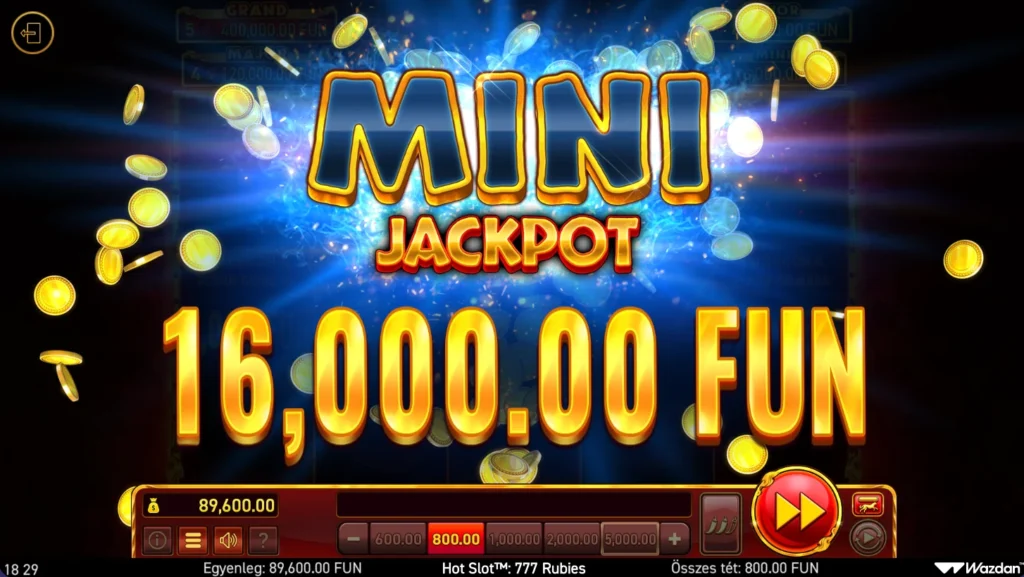 Hot Slot 777 Rubies: MINI jackpot 16 000 kredit