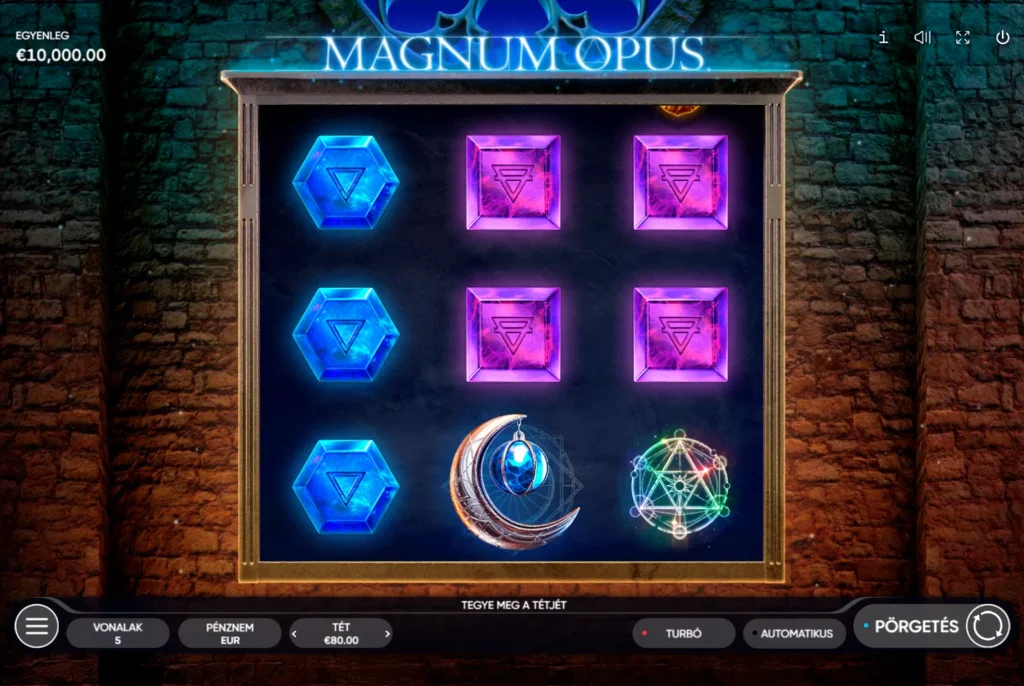 Magnum Opus: a teszt kezdete 10 000 eurós demóegyenleggel