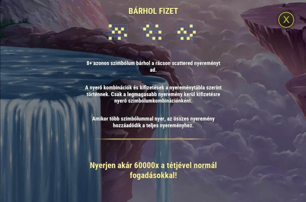 Rise of Olympus 1000: bárhol fizet – nyolc azonos jel a rácson
