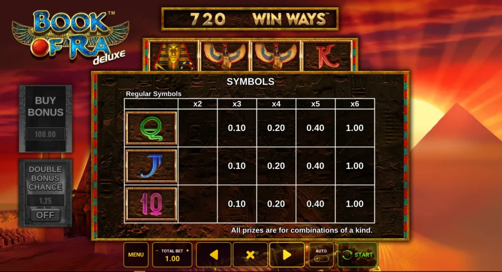 Book of Ra deluxe Win Ways: az olcsó jelek kifizetései hatos sorig