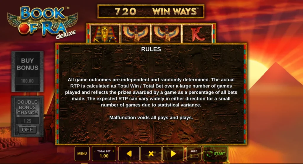 Book of Ra deluxe Win Ways: minden kör kimenetele független és véletlen