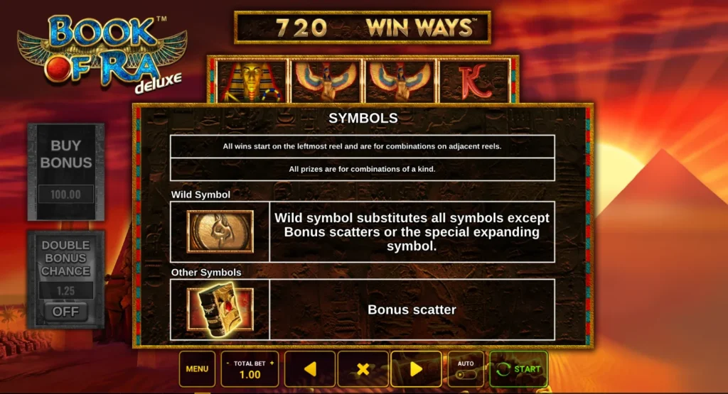 Book of Ra deluxe Win Ways: a wild érme és a könyv-scatter szabálya